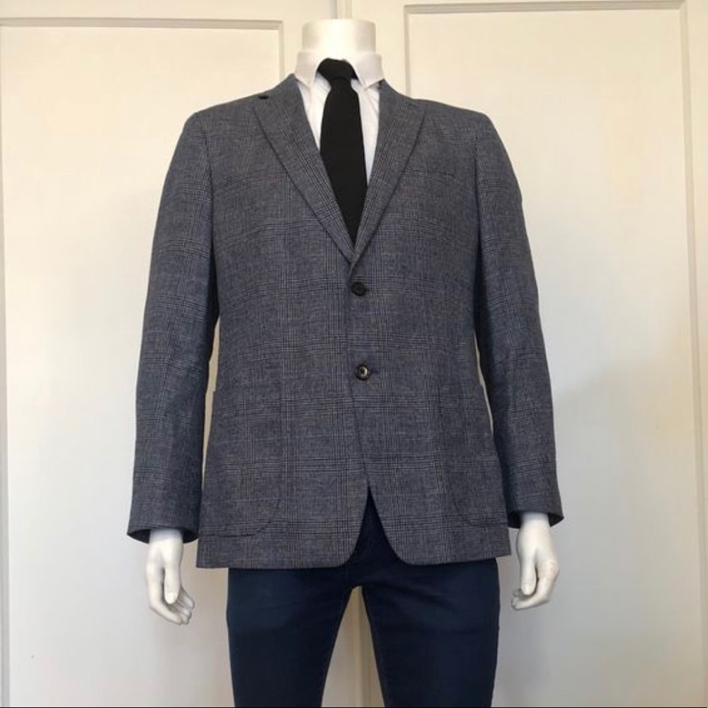 Banana Republic blue plaid sport blazer (slim fit)
